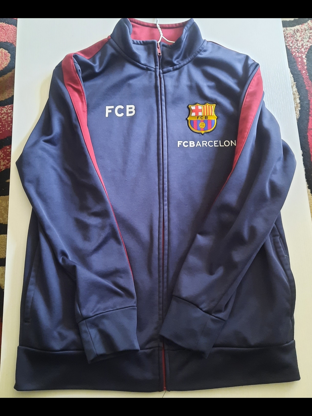 FC Barcelona Navy & Maroon Sport ZipUp Track Jacket